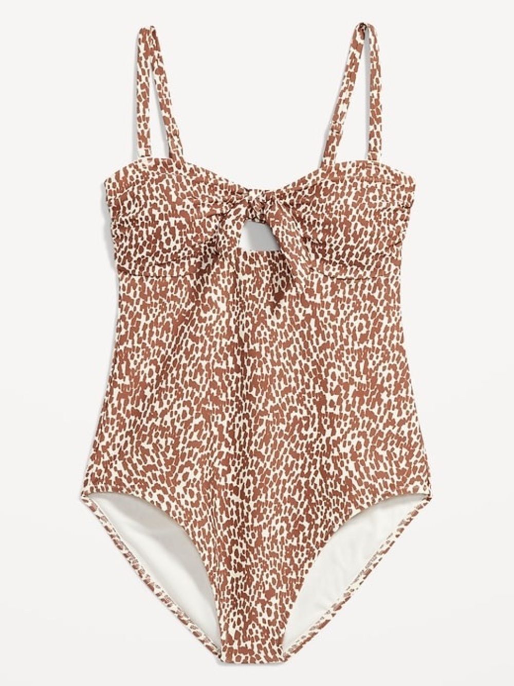 Old Navy Tie-Front Keyhole Bandeau-Style One-Piece Swimsuit